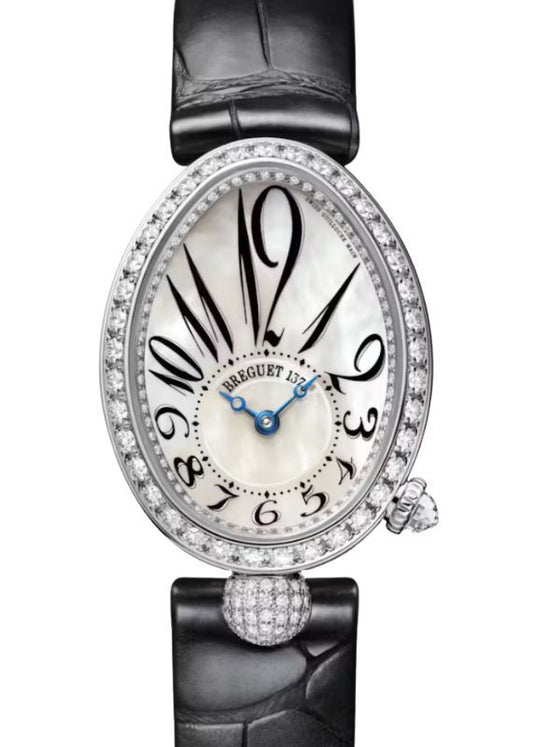 Breguet Reine de Naples 8928 18K White Gold Diamond White Mother of Pearl Dial 8928BB/5W/944 DD0D 3L