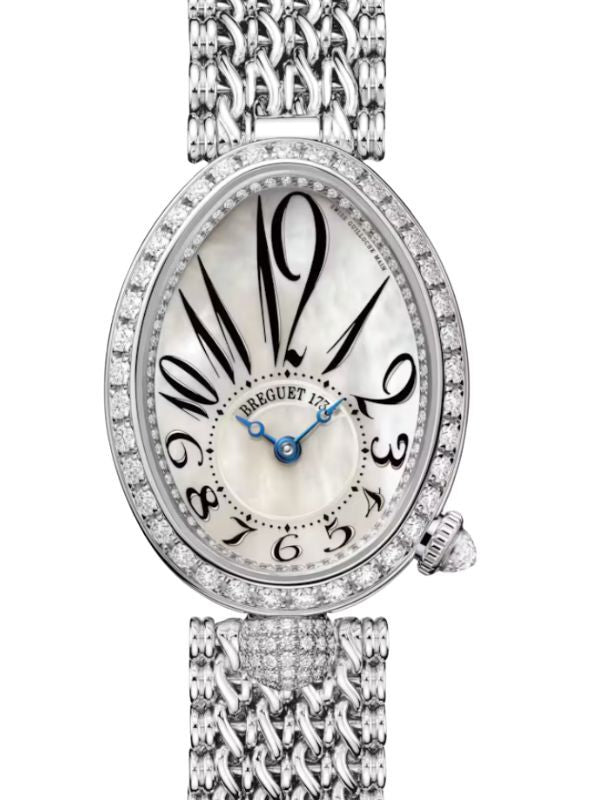 Breguet Reine de Naples 8928 18K White Gold Diamond White Mother of Pearl Dial 8928BB/5W/J20 DD00