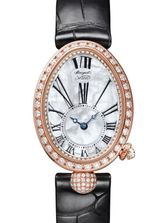 Breguet Reine de Naples 8928 Rose Gold Diamond White Mother of Pearl Dial 8928BR/51/944 DD0D 3L