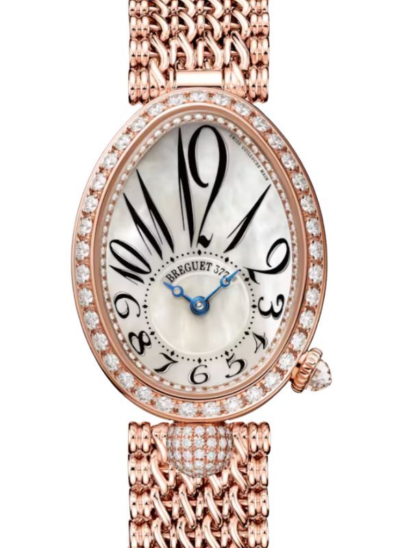 Breguet Reine de Naples 8928 18K Rose Gold Diamond White Mother of Pearl Dial 8928BR/5W/J20 DD00