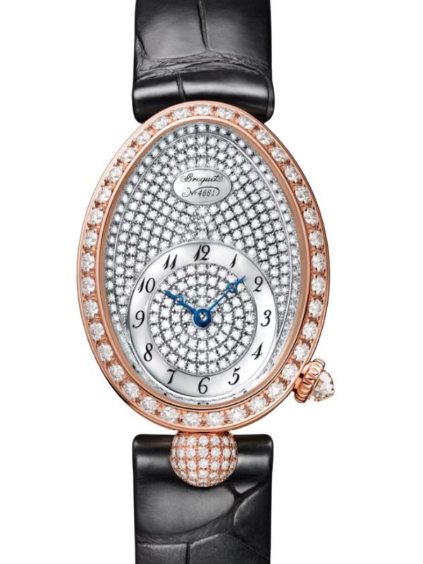 Breguet Reine de Naples 8928 Rose Gold Diamond White Mother of Pearl Dial 8928BR/8D/944 DD0D