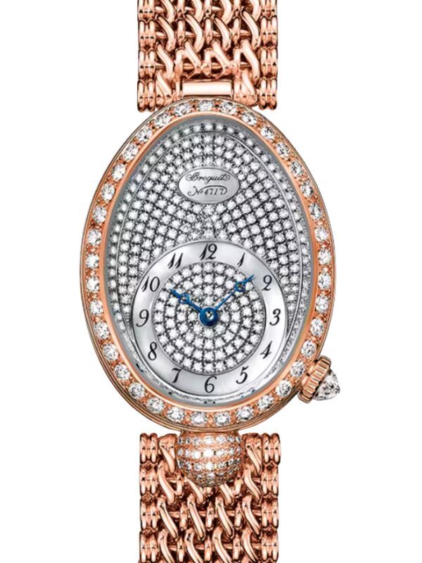 Breguet Reine de Naples 8928 Rose Gold Diamond White Mother of Pearl Dial 8928BR/8D/J20 DD00