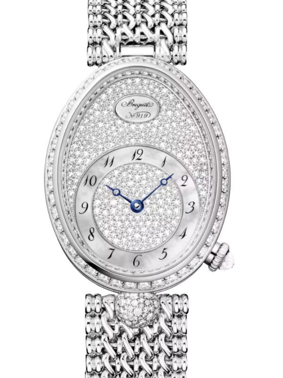 Breguet Reine de Naples 8938 18K White Gold Diamond White Mother of Pearl Dial 8938BB/8D/J20 D0