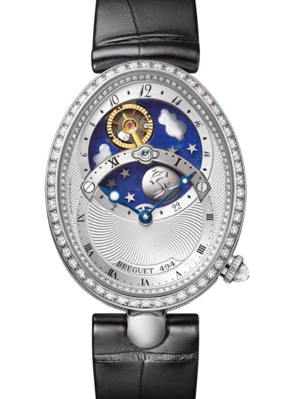 Breguet Reine de Naples Jour/Nuit 8998 18K White Gold Diamond Silver Dial 8998BB/11/974 D00D