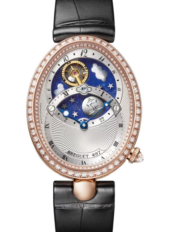Breguet Reine de Naples Jour/Nuit 8998 Rose Gold Diamond Silver Dial 8998BR/11/974 D00D