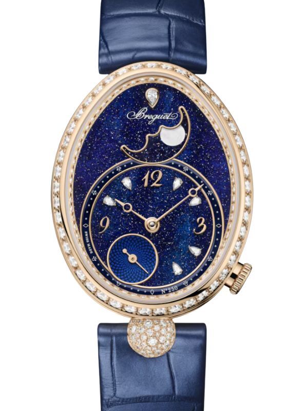 Breguet Reine de Naples Phase de Lune 9935 18K Breguet Gold Diamond Blue Dial 9935BH/4Y/964 D0