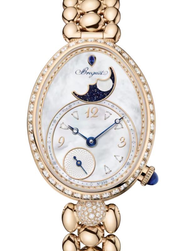 Breguet Reine de Naples Phase de Lune 9935 18K Breguet Gold Diamond White Mother of Pearl Dial 9935BH/5W/J40 D0