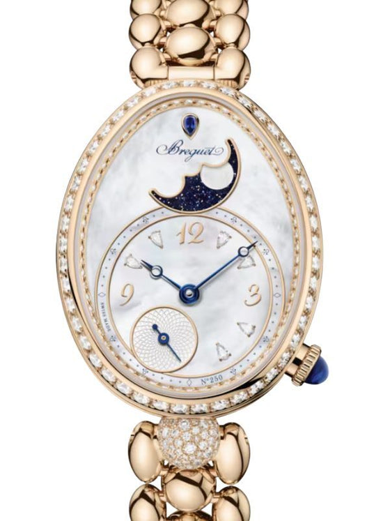 Breguet Reine de Naples Phase de Lune 9935 18K Breguet Gold Diamond White Mother of Pearl Dial 9935BH/5W/J40 D0