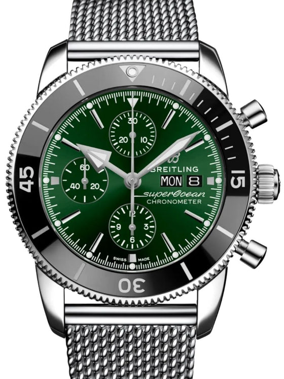 Breitling Superocean Heritage Chronograph 44 Stainless Steel Green Dial A13313121L1A1