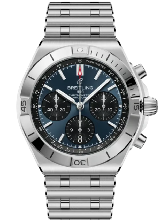 Breitling Chronomat B01 Chronograph 42mm Steel Blue Dial AB0158101C1A1