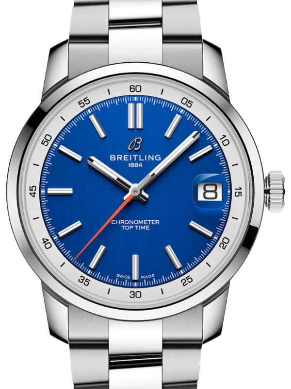 Breitling Top Time B31 Automatic Stainless Steel 38mm Blue Dial AB3113A71C1A1