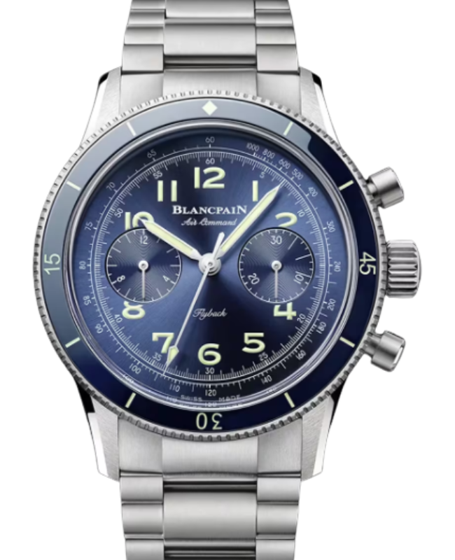 Blancpain Air Command Titanium 42.5mm Sunburst Blue Dial AC02 12B40 98S