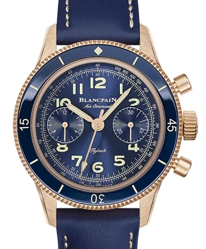 Blancpain Air Command Rose Gold 36.2mm Leather Strap AC03 36B40 63A