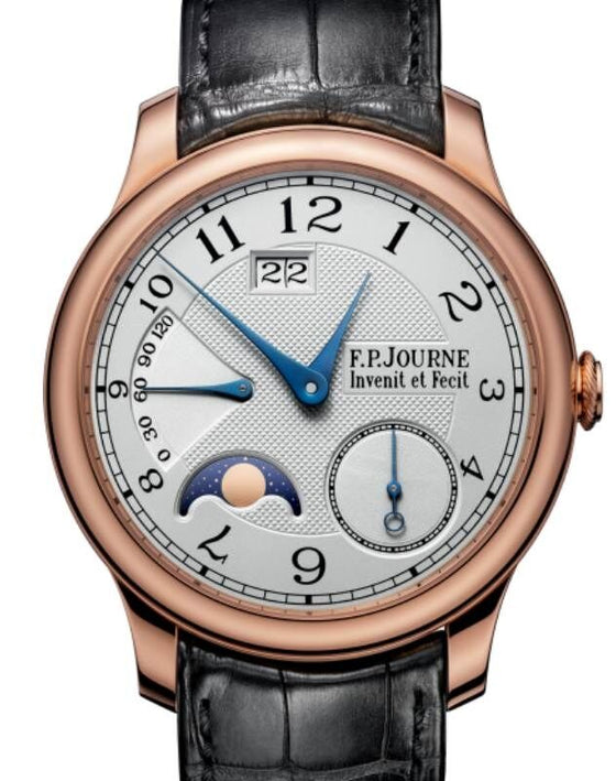 F.P.Journe Octa Automatique Lune Rose Gold 40mm Silver Dial Leather Strap