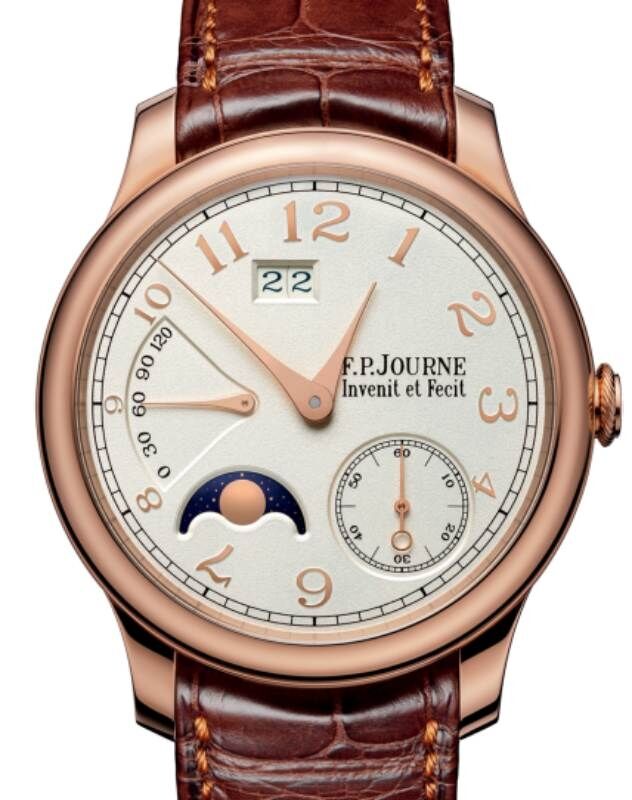 F.P.Journe Octa Automatique Lune Rose Gold 40mm White Dial Leather Strap