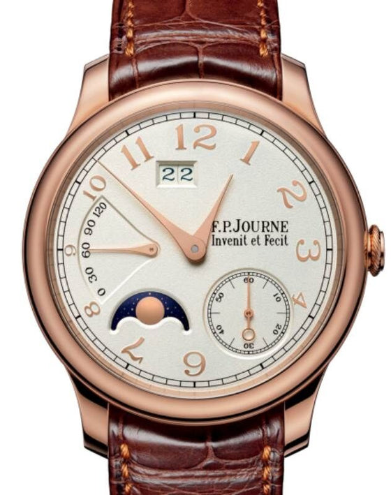 F.P.Journe Octa Automatique Lune Rose Gold 40mm White Dial Leather Strap