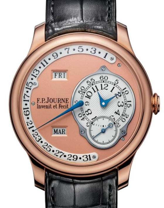 F.P.Journe Octa Calendrier Rose Gold 40mm Salmon Dial Leather Strap