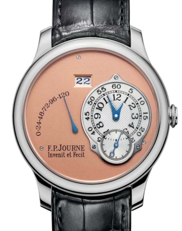 F.P.Journe Octa Reserve De Marche Platinum 40mm Salmon Dial Leather Strap