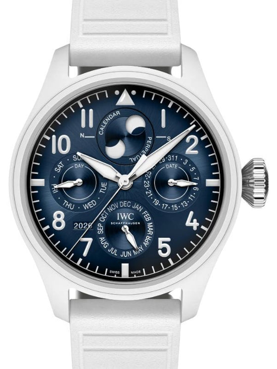 IWC Big Pilot's Watch Perpetual Calendar ProSet Le Petit Prince Ceramic 42mm Blue Dial Rubber Strap IW339601