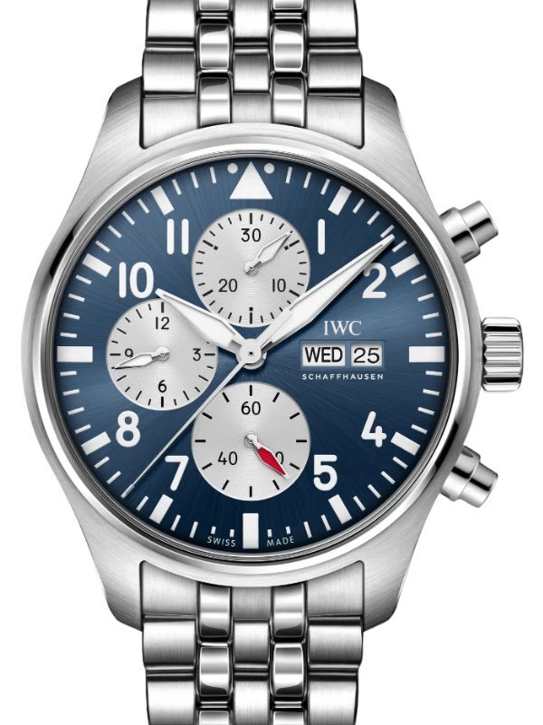 IWC Pilot's Watch Chronograph Laureus Steel 43mm Blue Dial IW378010