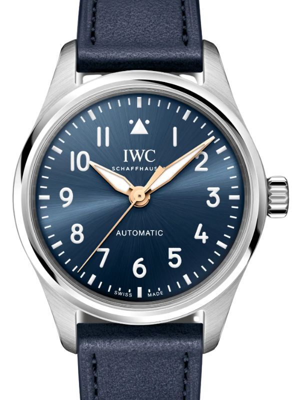 IWC Pilot's Watch Automatic Le Petit Prince Steel 36mm Blue Dial Leather Strap IW458802