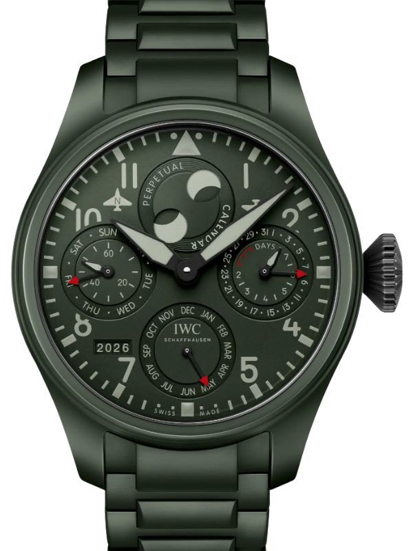IWC Big Pilot’s Watch Perpetual Calendar TOP GUN Woodland 46mm Ceramic Green Dial IW503101