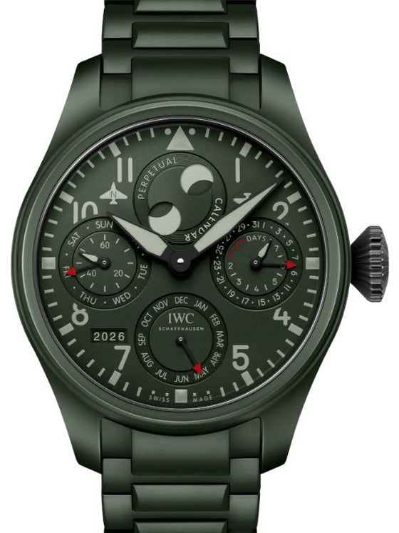 IWC Big Pilot’s Watch Perpetual Calendar TOP GUN Woodland 46mm Ceramic Green Dial IW503101