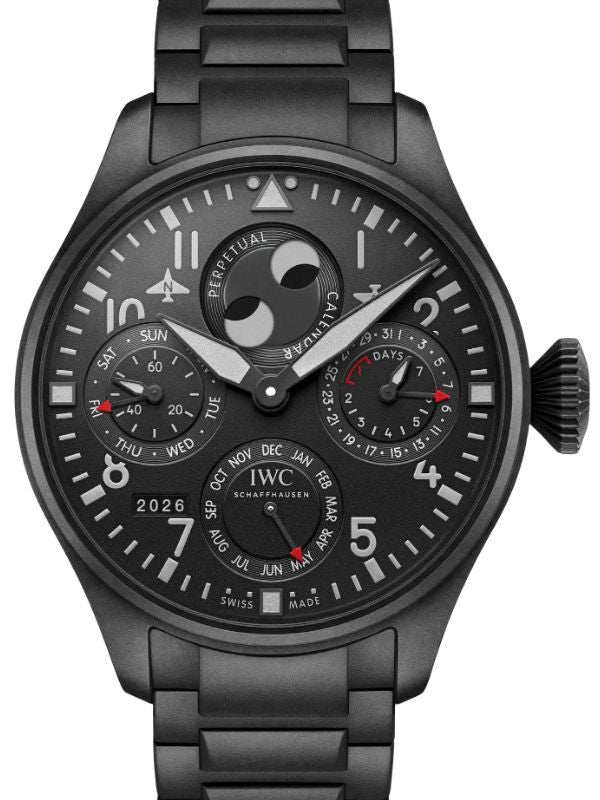 IWC Big Pilot’s Watch Perpetual Calendar TOP GUN Ceratanium 46mm Ceramic Black Dial IW503604