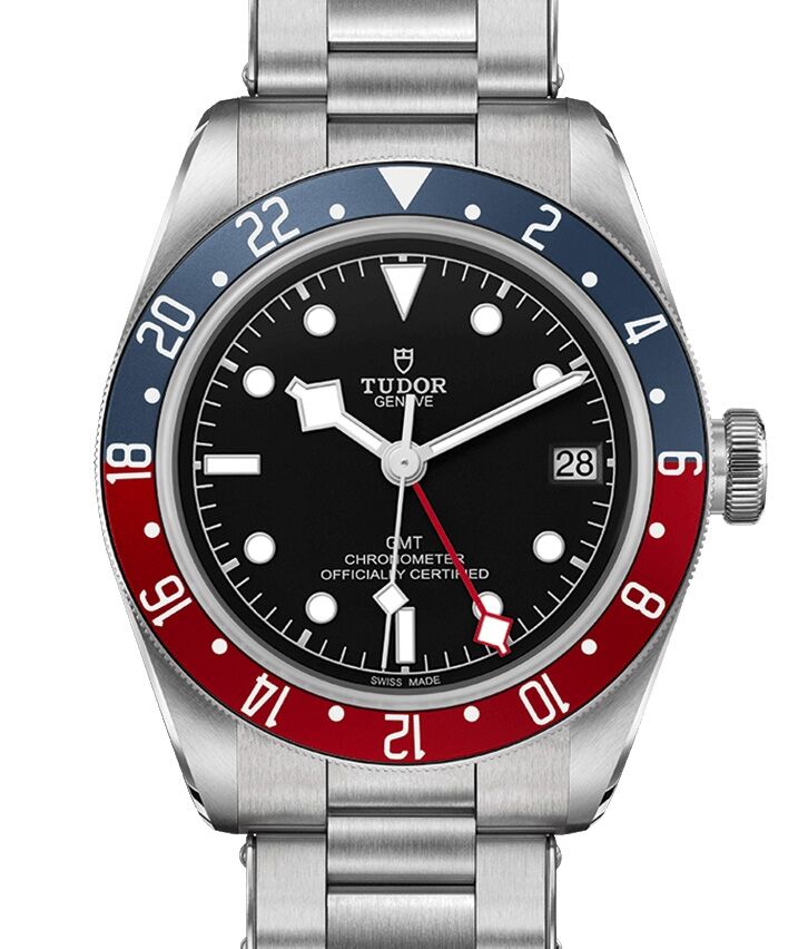 Tudor Black Bay GMT "Pepsi" Stainless Steel Blue Red Bezel Riveted Bracelet M79830RB-0001