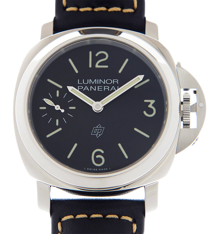 Panerai Luminor Logo Stainless Steel 44mm Black Dial PAM01084