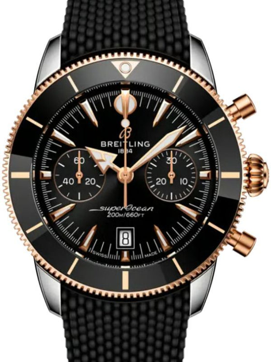 Breitling Superocean Heritage B01 Chronograph 42 Stainless Steel/Red Gold Black Dial UB0156H11B1S1