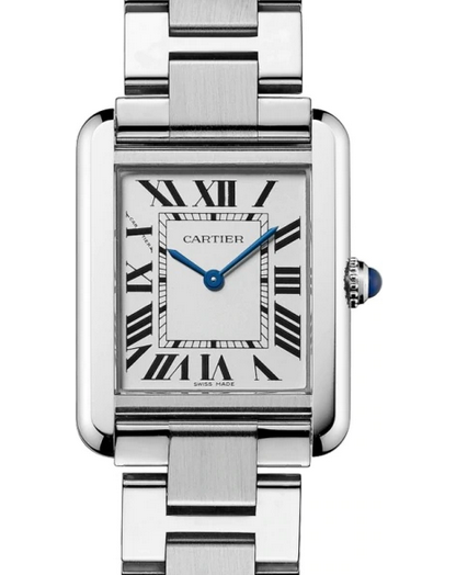 Cartier Tank Solo Silver Dial Stainless Steel Bezel & Bracelet Small 31mm x 24.4mm W5200013