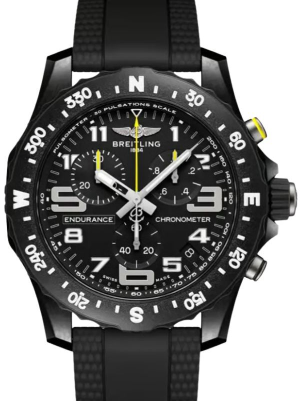Breitling Professional Endurance Pro 44 Breitlight Black Dial Rubber Strap X82310E51B1S2