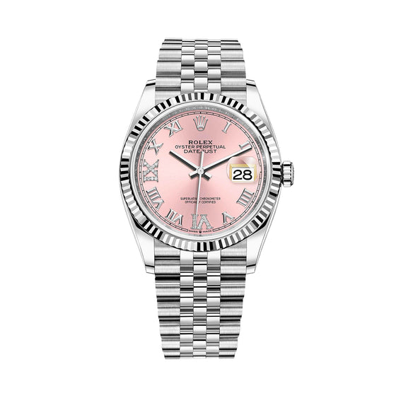 Rolex Datejust 36 mm 126200PDO Steel/White Gold/Diamonds Pink