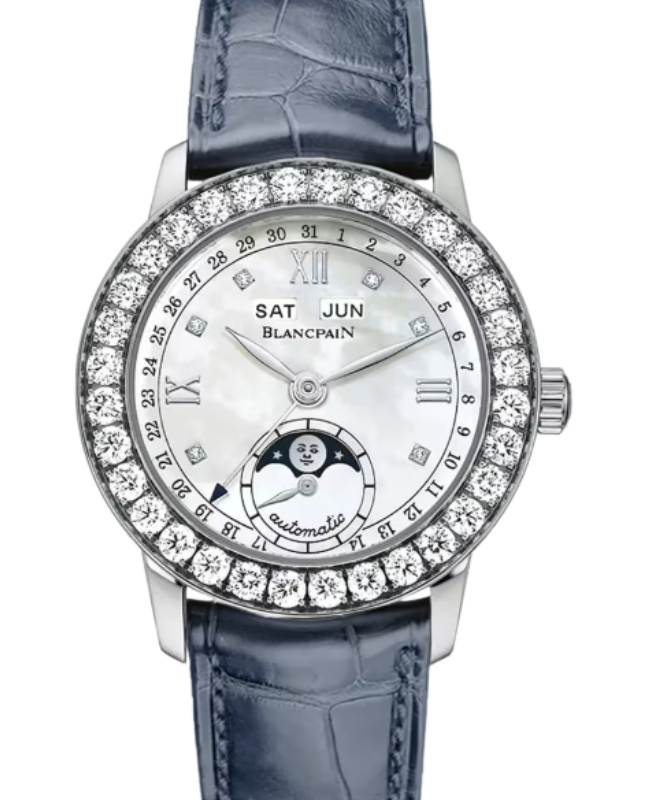 Blancpain Ladybird Quantième Complet White Gold 33.7mm Mother of Pearl Dial 2360 1991A 55B - BRAND NEW