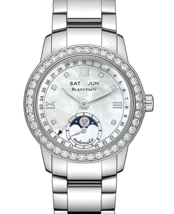 Blancpain Ladybird Quantieme Complet Steel 33.7mm Mother of Pearl Dial 2360 4691A 71A - BRAND NEW