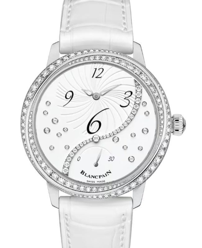 Blancpain Ladybird Heure Décentrée Steel 36.8mm White Dial 3650A 4528 55B - BRAND NEW