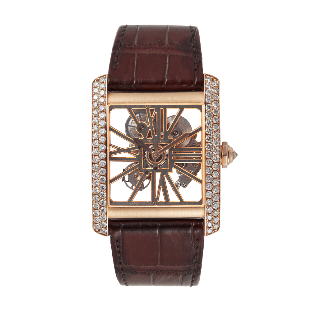 CARTIER HPI00715 TANK MC PINK GOLD DIAMONDS BRAND NEW