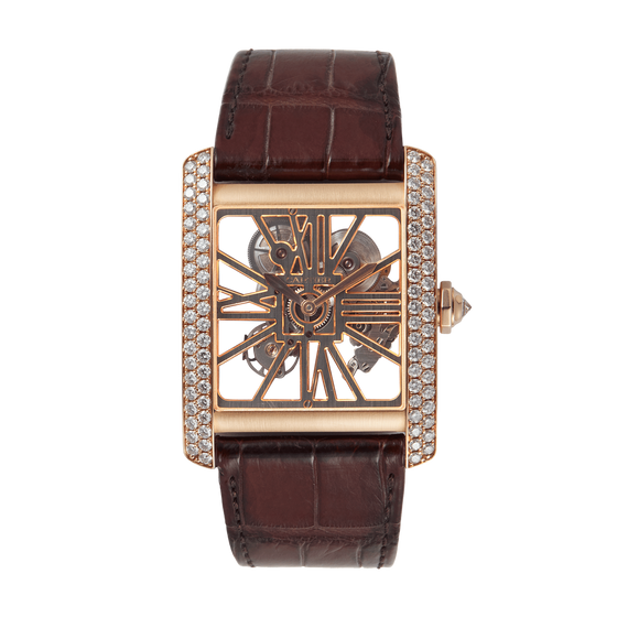 CARTIER HPI00715 TANK MC PINK GOLD DIAMONDS BRAND NEW