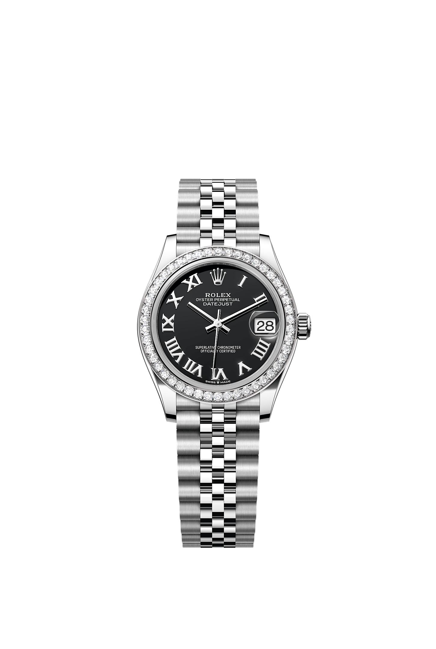 Rolex Datejust Lady 31 31 mm 278240BDJC Steel/White Gold/Diamonds Black