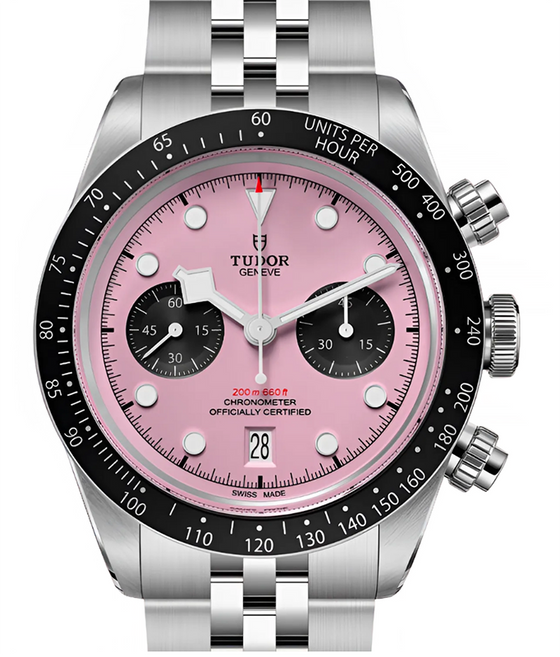 Tudor Black Bay Chrono Pink Dial 41mm Steel Bracelet M79360N-0019 - BRAND NEW