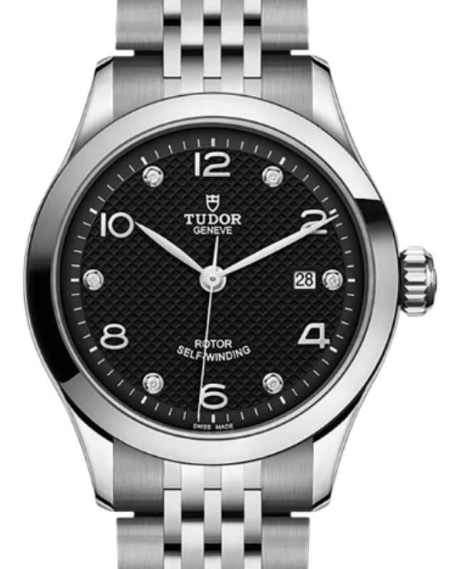 Tudor 1926 Steel Diamond-Set Black Dial 28mm M91350-0004 - BRAND NEW
