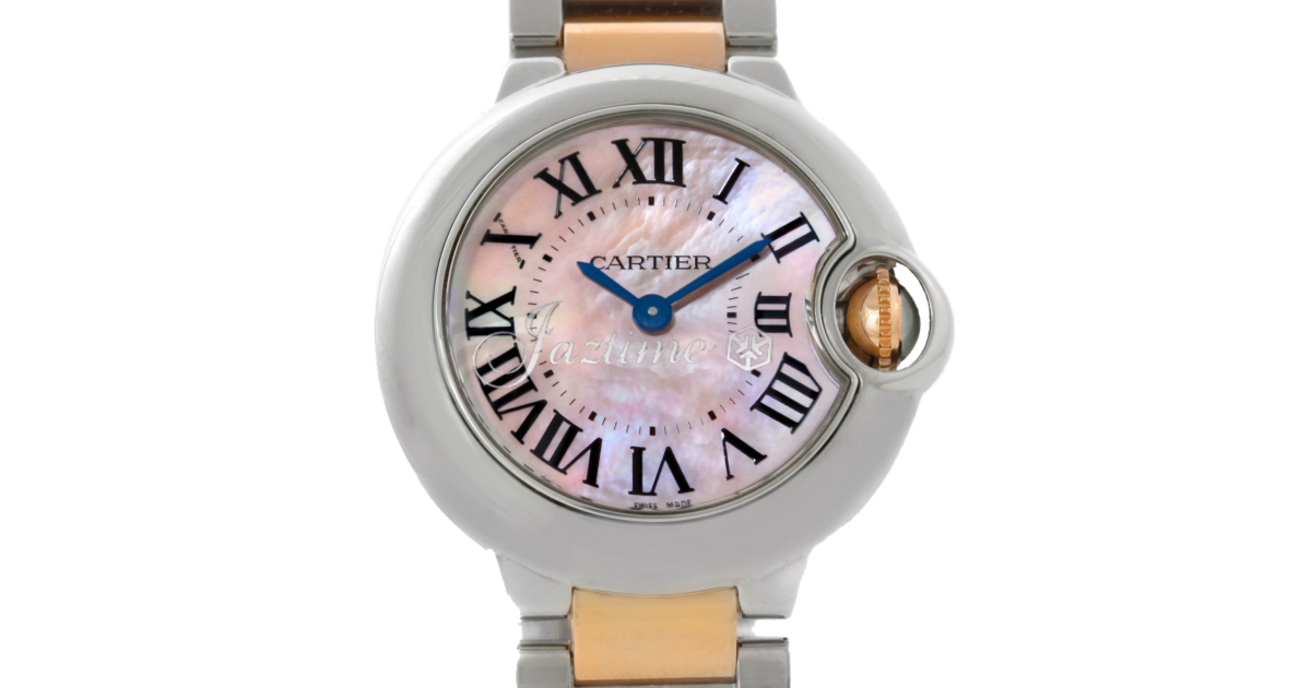 CARTIER W6920034 BALLON BLUE DE 28mm PINK GOLD STEEL BRAND NEW