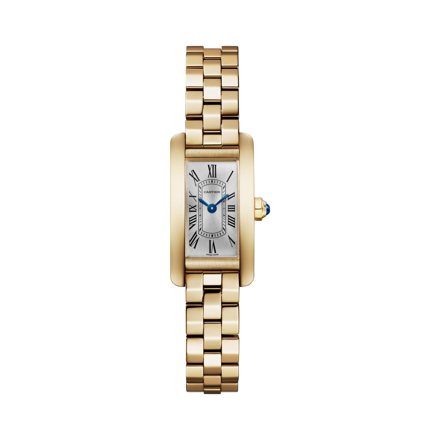 Cartier Tank Américaine Mini Quartz Yellow Gold 27.9mm x 15.2mm Silver Dial WGTA0405 - BRAND NEW