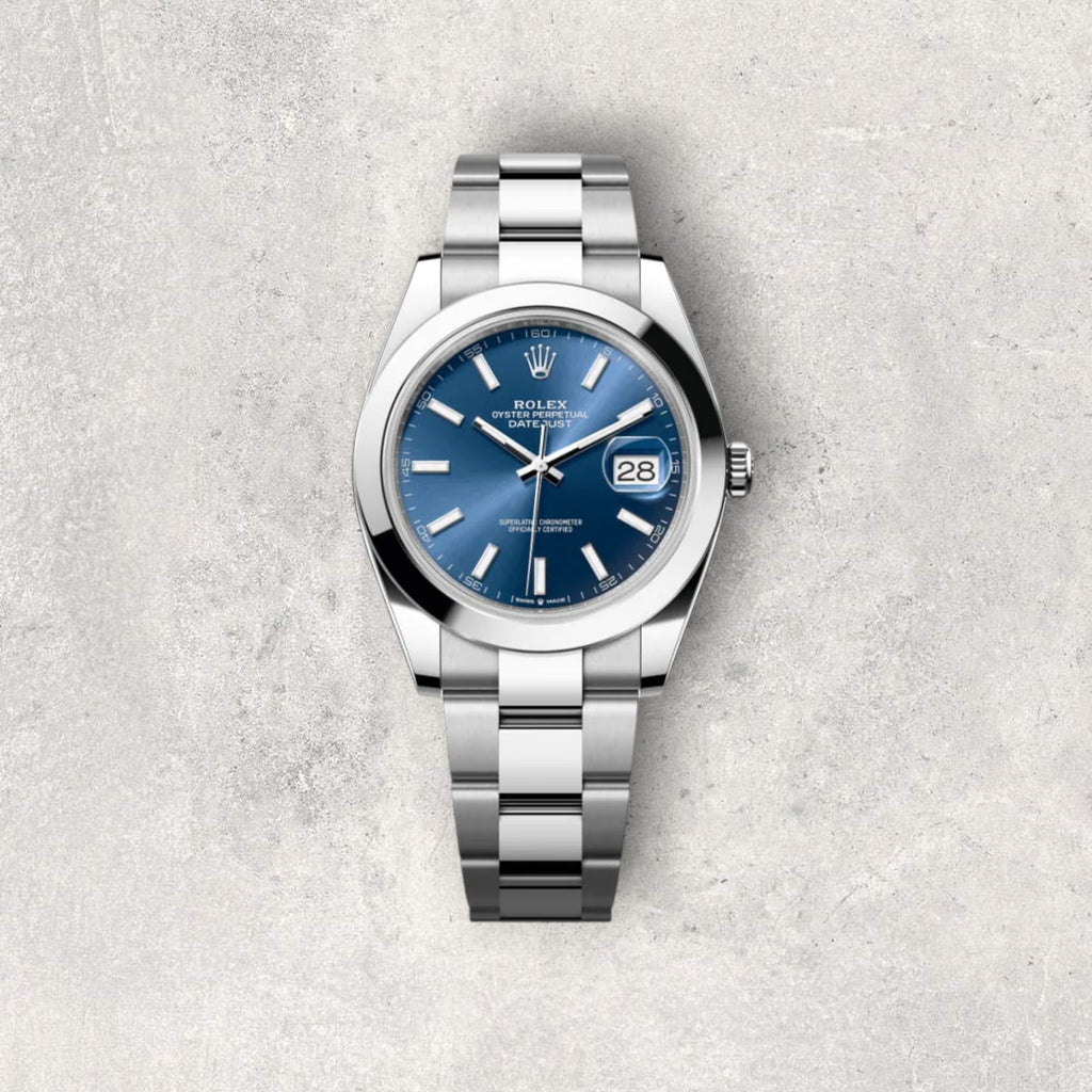 Rolex Datejust 41 126334 Stainless Steel Blue Dial Oyster Braselet Fluted Bezel