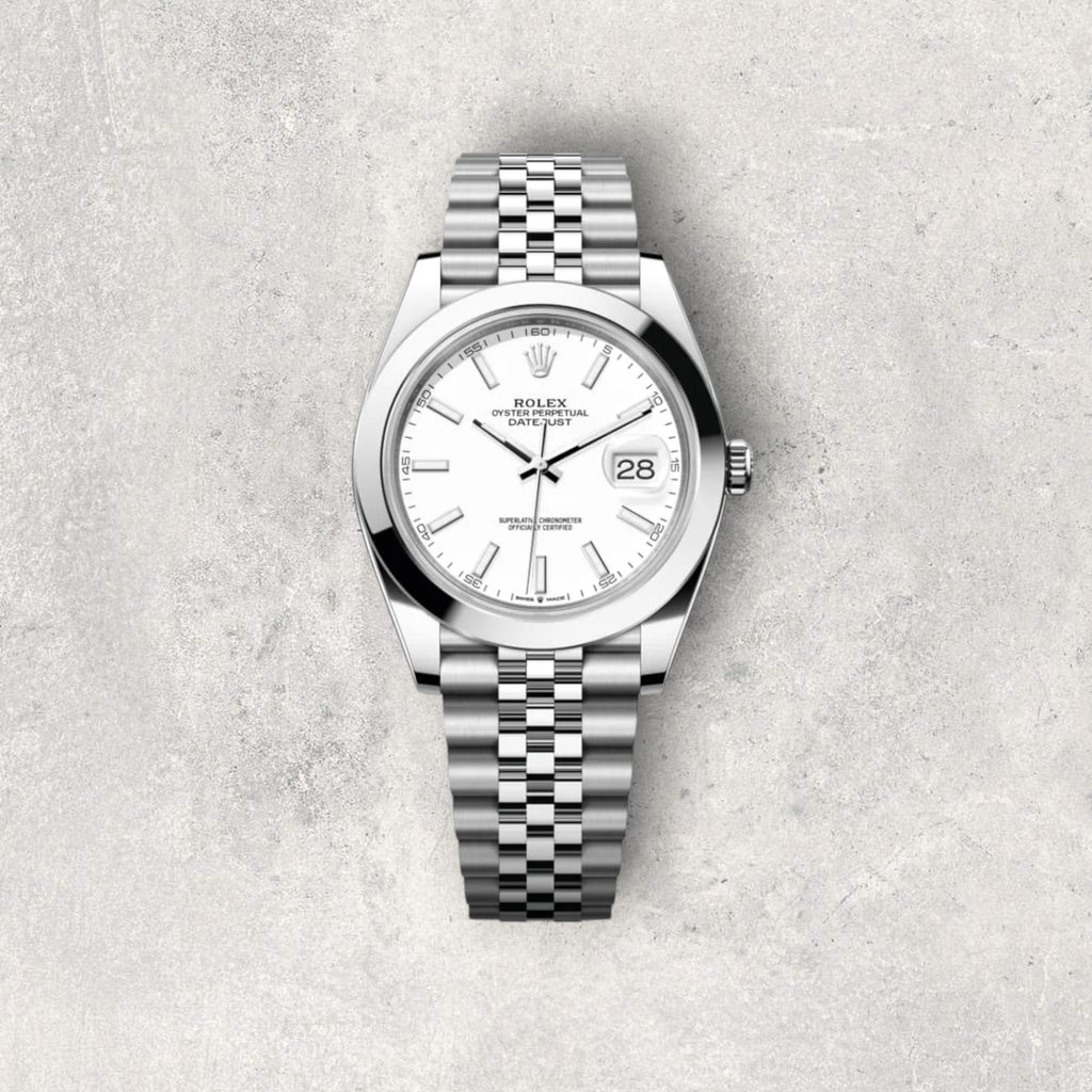 Rolex Datejust 41 126334 Stainless Steel White Dial Jubilee Bracelet Fluted Bezel