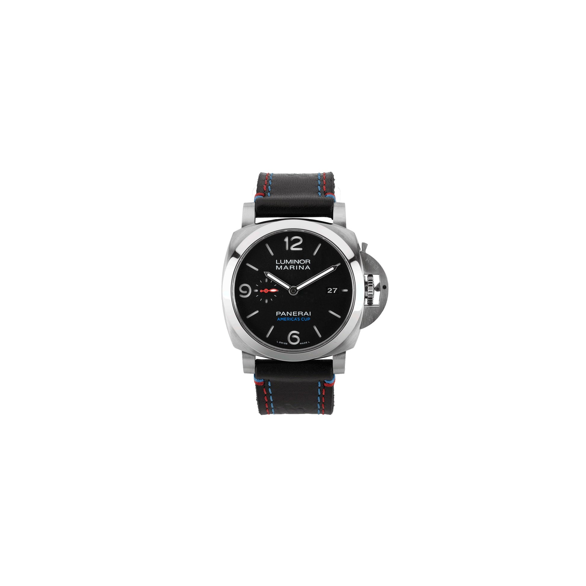 Panerai Luminor Marina 1950 America?s Cup 3 Days Automatic Acciaio Stainless Steel 44mm Black Dial Leather Strap PAM00727 - BRAND NEW