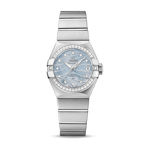 Omega Constellation Co-Axial 123.15.27.20.57.001 27mm Blue Mother of Pearl Diamond Stainless Steel - BRAND NEW