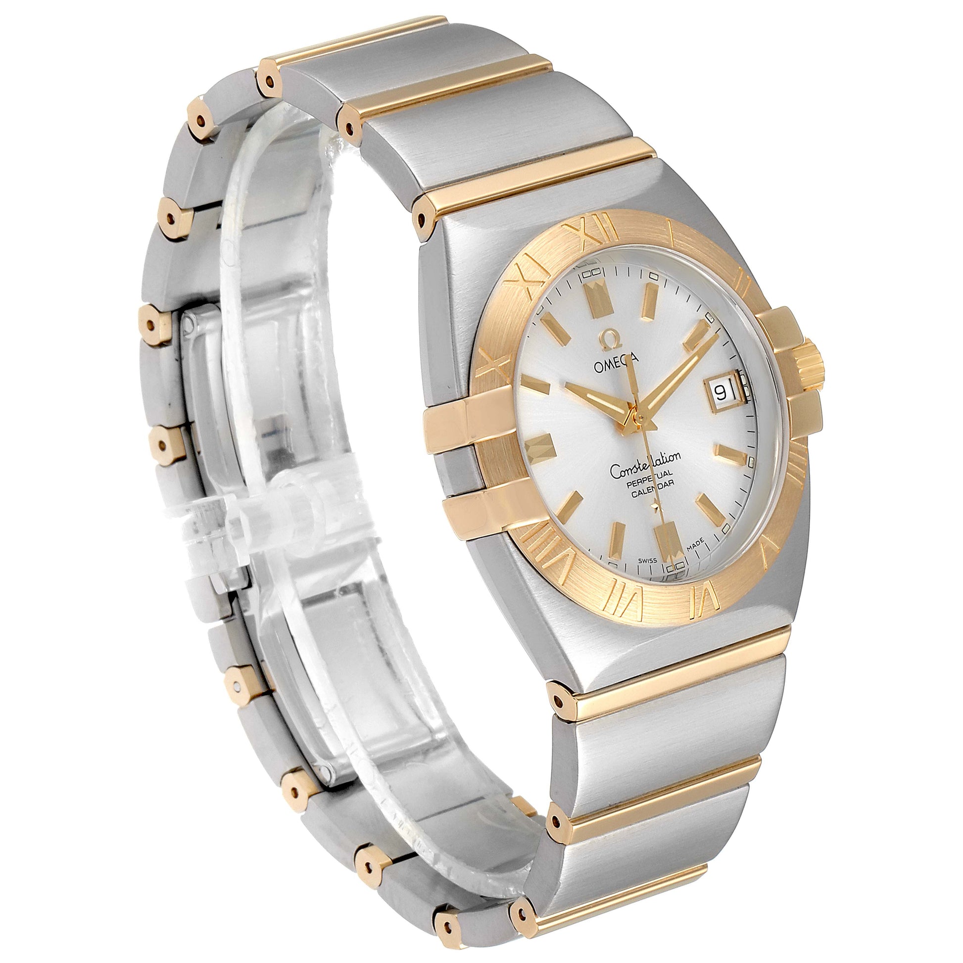 Omega Constellation 1292.30.00 27.5mm Steel Yellow Gold Silver Dial Steel-Gold Bracelet Full Bar Bezel