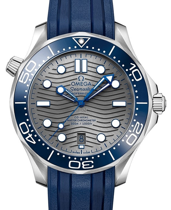 Omega Seamaster Diver 300M 42mm Steel Grey Dial Rubber Strap 210.32.42.20.06.001